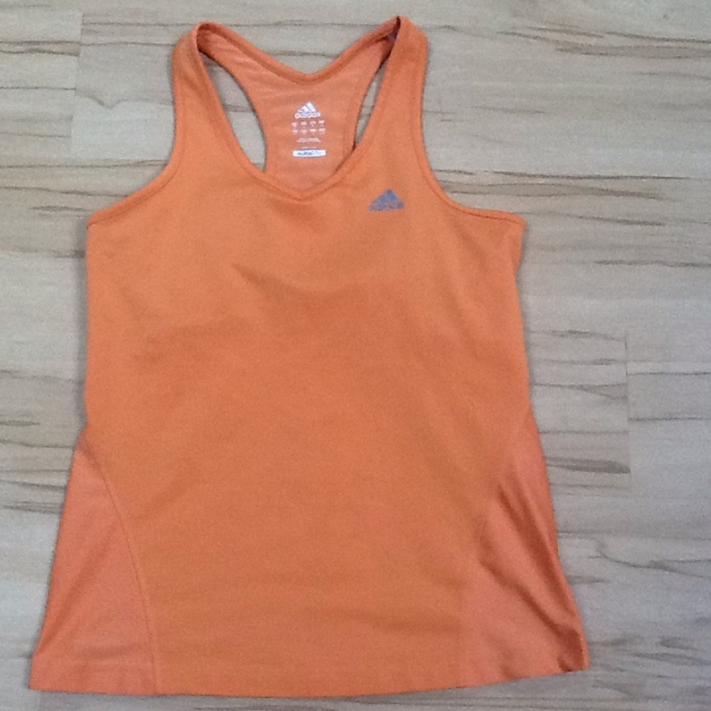Adidas Climalite Racerback Tank Orange Sz M - Picture 2 of 12